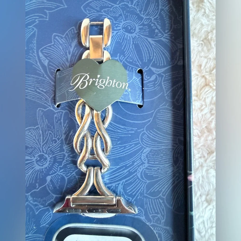 Brighton Silver-Tone Linked Bracelet Apple Watch Band - w/ metal case - Picture 3 of 6